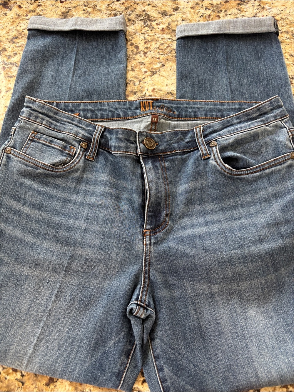 Kut from the Kloth Bootcut Jeans in Faded Blue